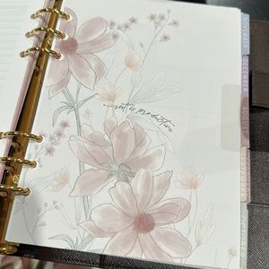 Erin Condren Compact Vertical A5 Ring Inserts in Wildflowers